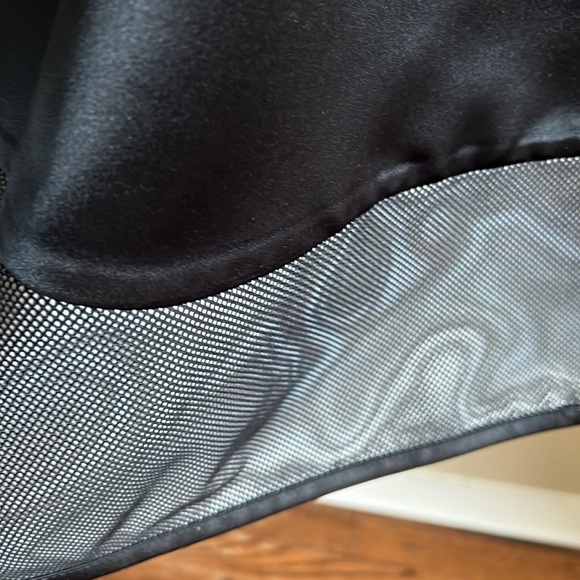 PINK TARTAN MESH PANEL FIT & FLARE DRESS - Picture 4 of 5